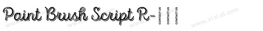 Paint Brush Script R字体转换
